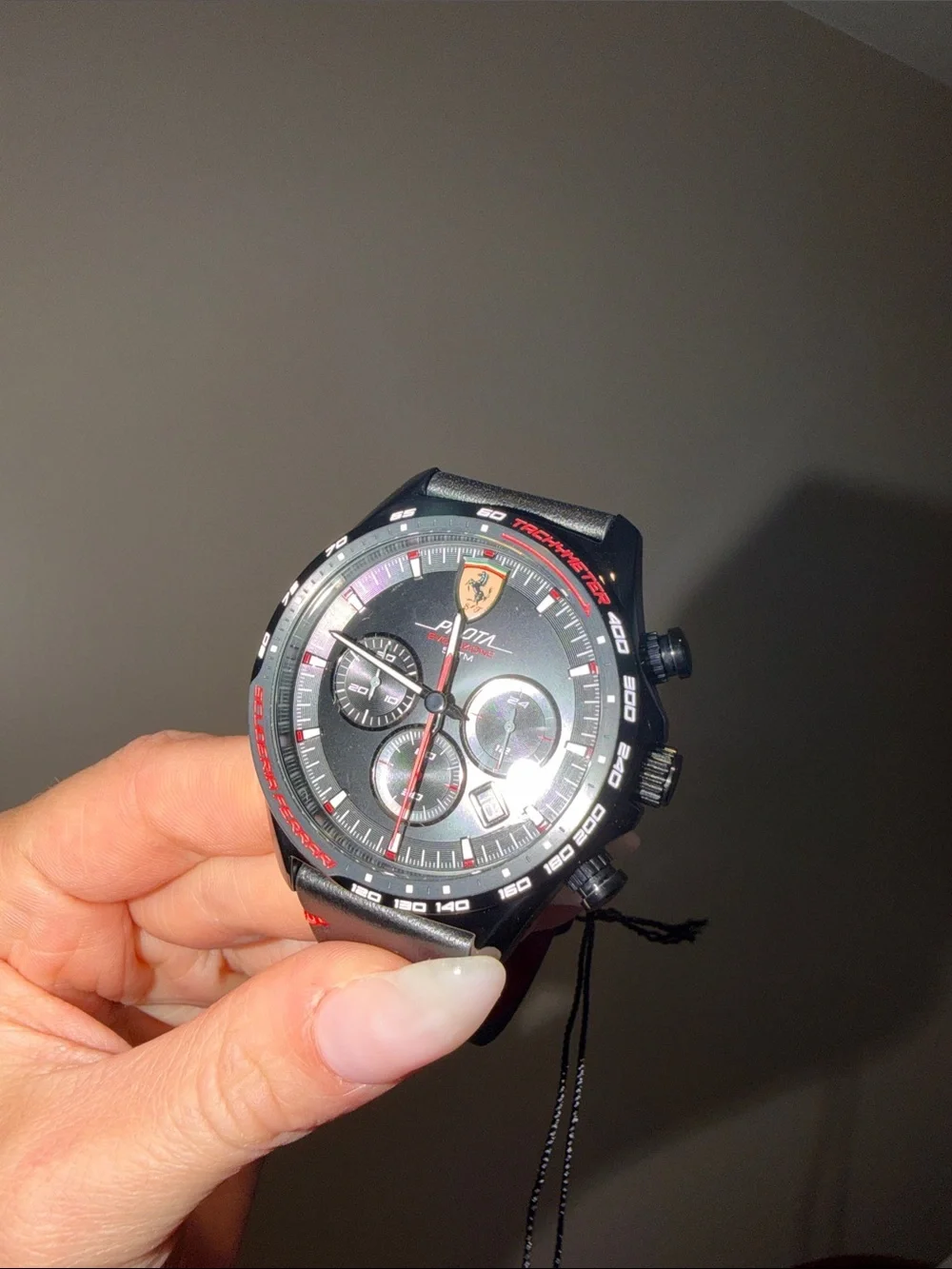 Ferrari Black and Red Sport Chronograph Watch